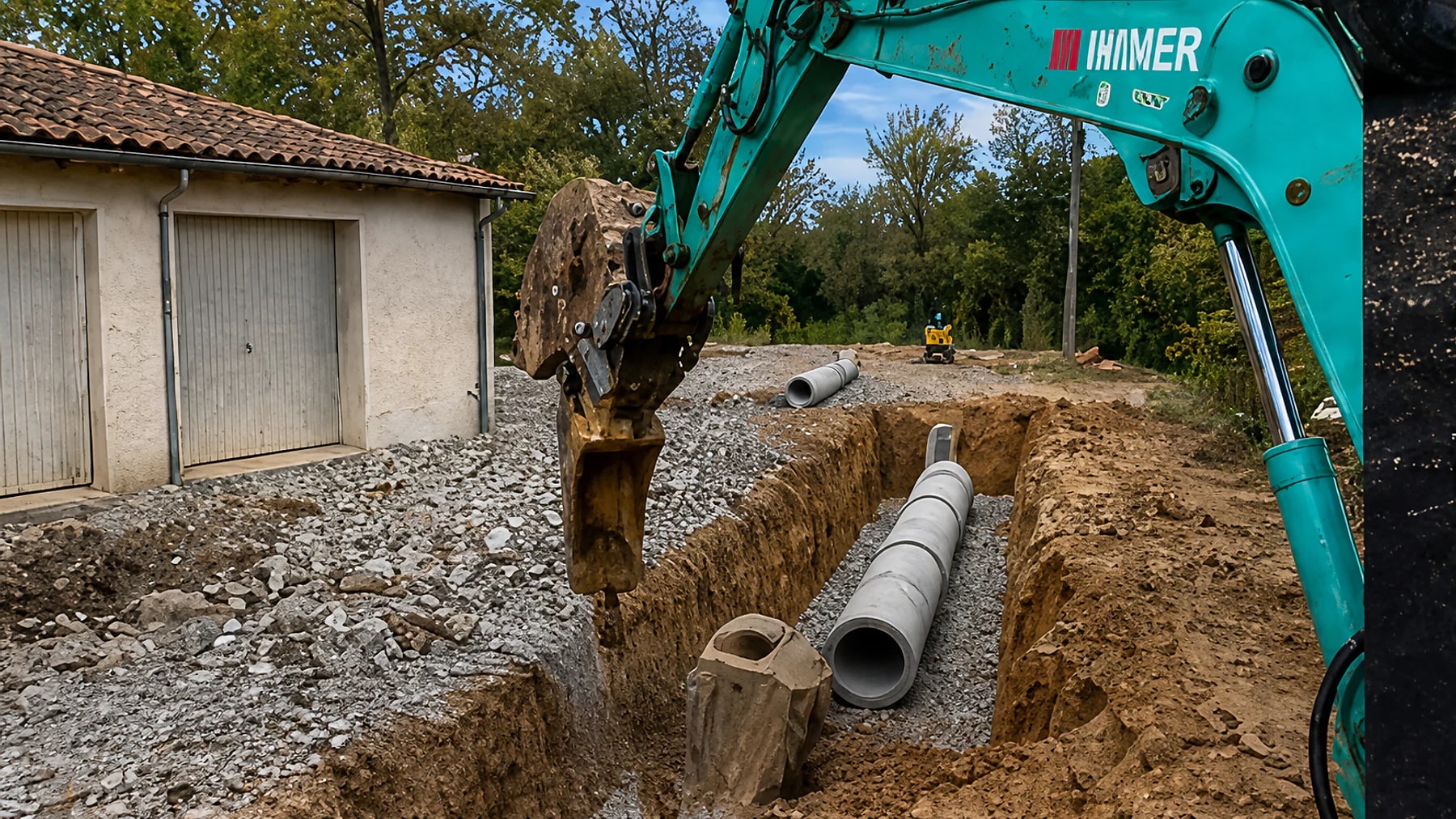 Installation d’une filière compacte d’assainissement par Chassain TP